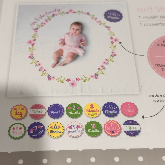 Baby's 1st Year Milestone Blanket - Isn't She Lovely - Picture 2 of 3